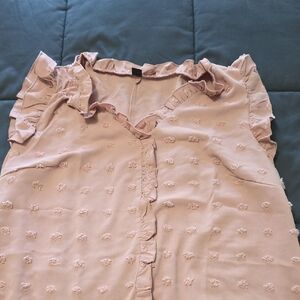 SHEIN Pink Ruffle Blouse